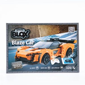הרכבה מכונית ספורט כתומה + שלט - SPARK BLOX