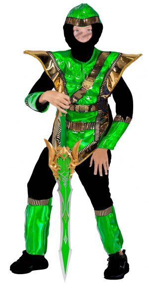 תחפושת נינגה ירוק זהב - שושי זוהר