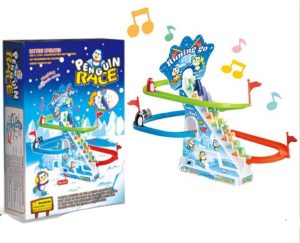 מסלול מדרגות ומגלשות פינגווינים אלקטרוני