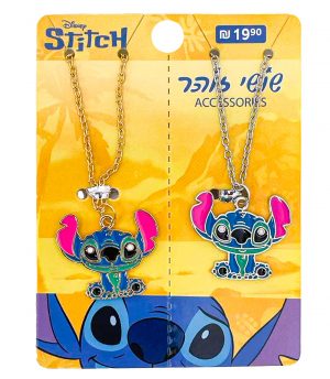 סט 2 שרשראות (כסף וזהב) סטיץ כחול - שושי זוהר