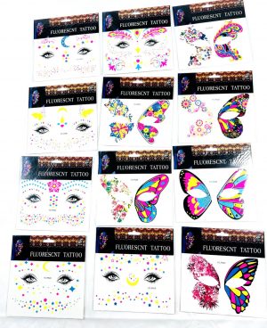 מדבקות אבנים זוהרות בחושך לפנים - שושי זוהר