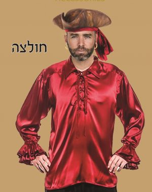 חולצה מבריקה במבחר צבעים לבחירה (אדום או חום) - שושי זוהר