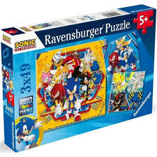 3 פאזלים של 49 חלקים סוניק - 011330