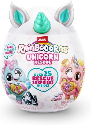 ריינבוקורן חד קרן לבן גדול 25 הפתעות - UNICORN RESCUE