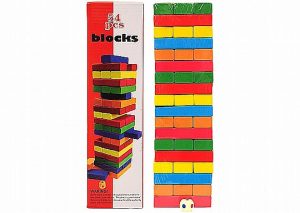 מפולת לבנים צבעונית - 54 חלקים