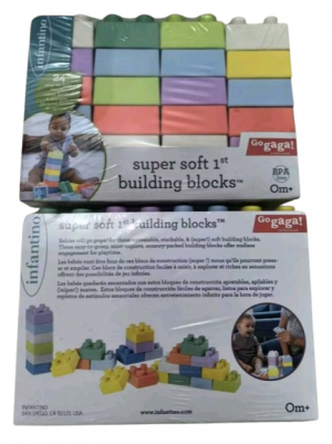 קוביות בניה רכות אינפאניטינו INFANTINO - 24 חלקים
