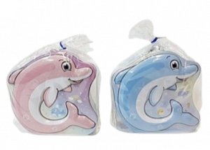 קופת חיסכון ממתכת עם מנעול - דולפין