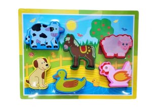 פאזל עץ חלקים בולטים - מגוון