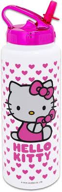 בקבוק עם קש לשתיה - הלו קיטי