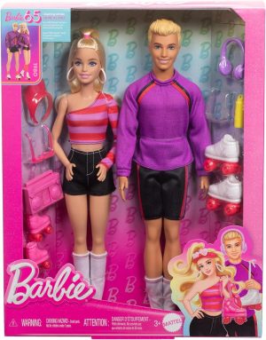 ברבי וקן עם רולר בליידס ואביזרים - BARBIE