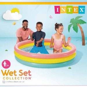 בריכה עגולה צבעונית 3 קומות  1.47* 33 ס"מ - INTEX