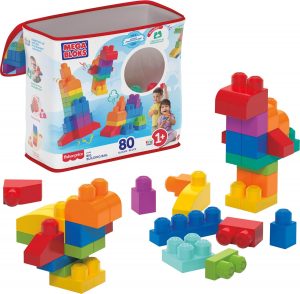 מגה בלוקס הרכבה קלאסית בתיק - 80 חלקים - MEGA BLOKS