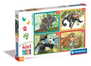 4 פאזלים: 12,16,20,24 חלקים חיות ביער - 21532